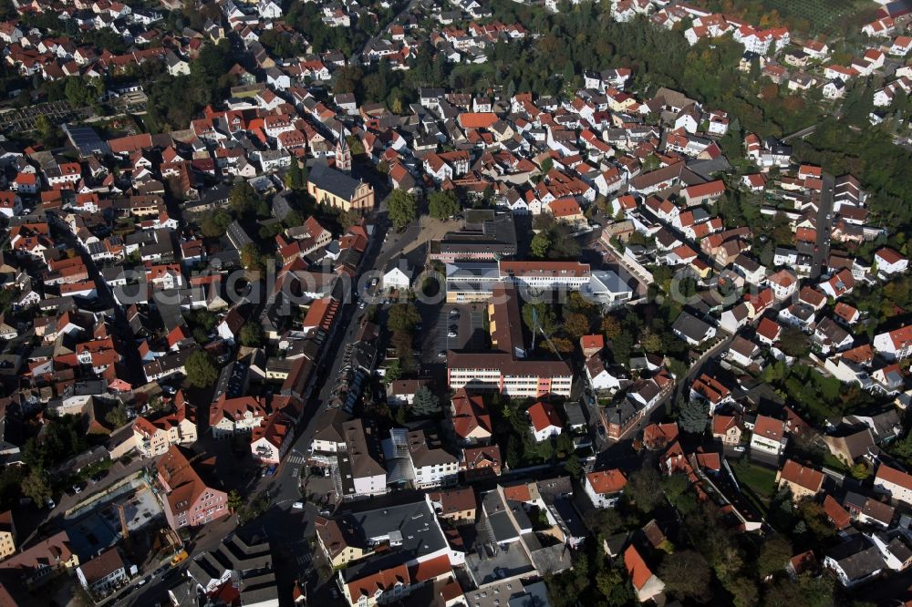 Nieder-Olm from above - Center of Nieder-Olm in the state of Rhineland-Palatinate