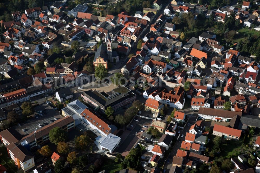 Nieder-Olm from the bird's eye view: Center of Nieder-Olm in the state of Rhineland-Palatinate