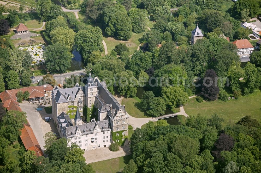 Wolfsburg from above - View of the Stadtmuseum Schloss Wolfsburg in Wolfsburg in Lower Saxony