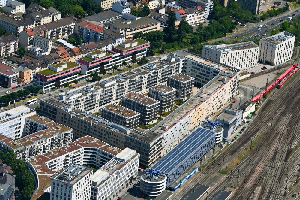 Mannheim from the bird's eye view: City quarter Kepler-Quartier between Keplerstrasse - Reichskanzler-Mueller-Strasse - Heinrich-von-Stephan-Strasse in the district Schwetzingerstadt in Mannheim in the state Baden-Wurttemberg, Germany