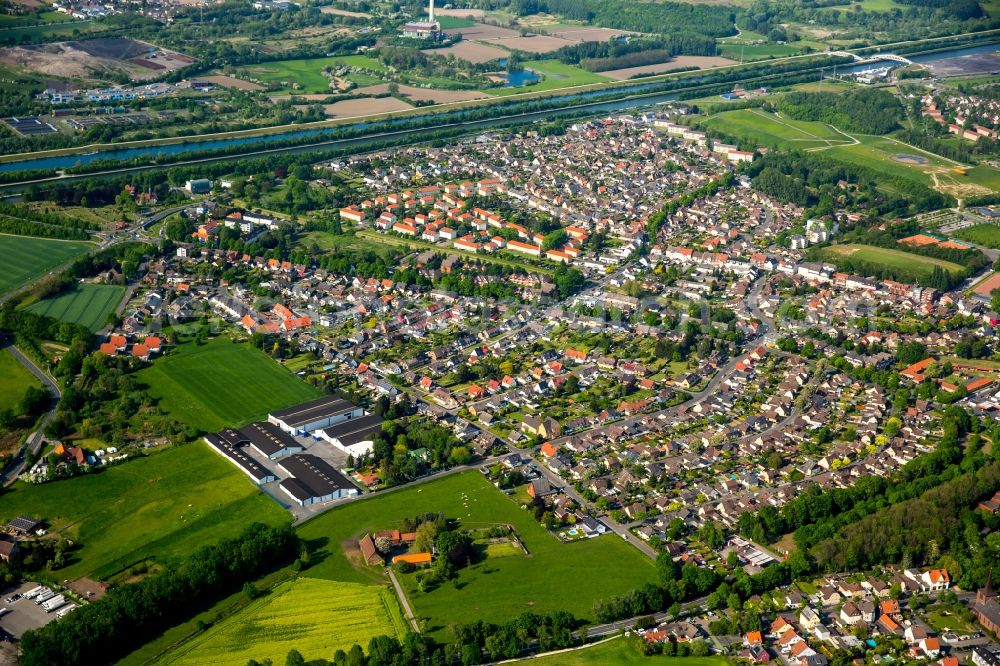 Aerial image Hamm - Outskirts residential Herringen in Hamm in the state North Rhine-Westphalia