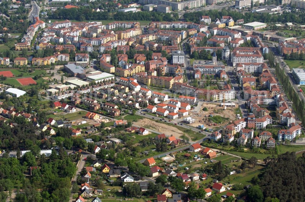 Aerial photograph Potsdam - Outskirts residential Kirchsteigfeld in Potsdam in the state Brandenburg, Germany