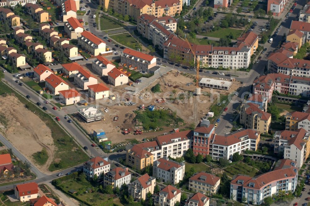 Potsdam from the bird's eye view: Outskirts residential Kirchsteigfeld in Potsdam in the state Brandenburg, Germany