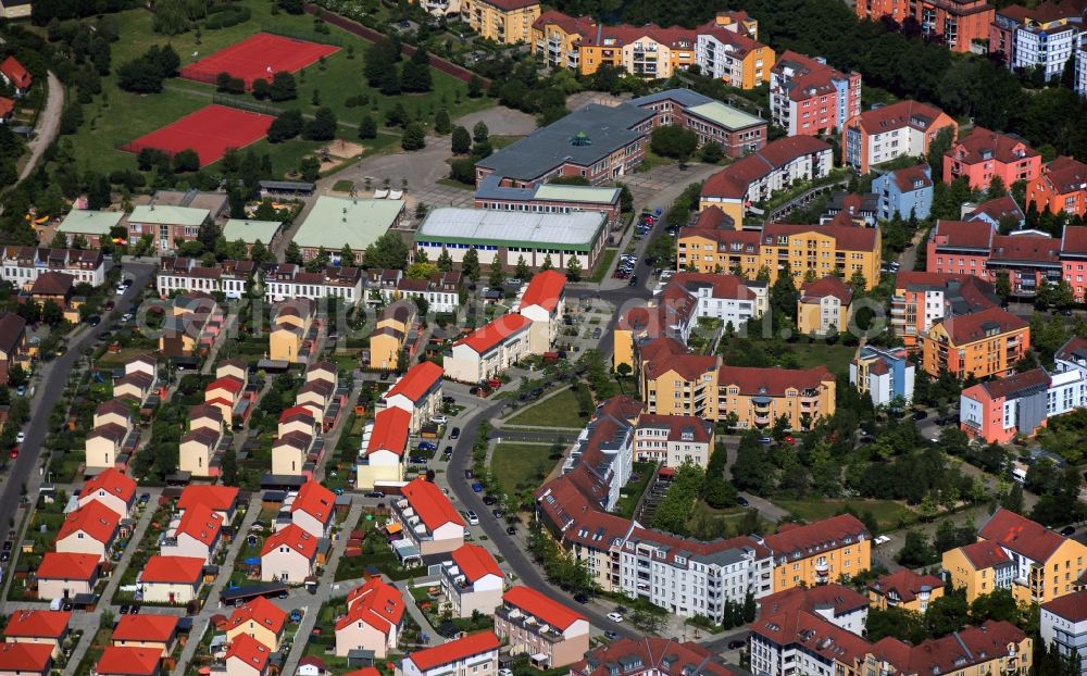 Aerial image Potsdam - Outskirts residential Kirchsteigfeld in Potsdam in the state Brandenburg, Germany