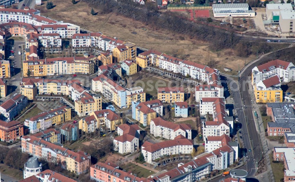 Aerial image Potsdam - Outskirts residential Kirchsteigfeld in Potsdam in the state Brandenburg, Germany