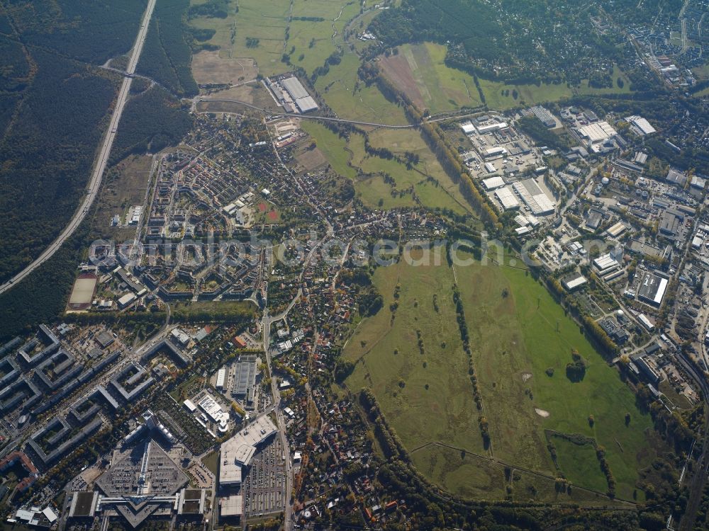 Potsdam from the bird's eye view: Outskirts residential Kirchsteigfeld in Potsdam in the state Brandenburg, Germany