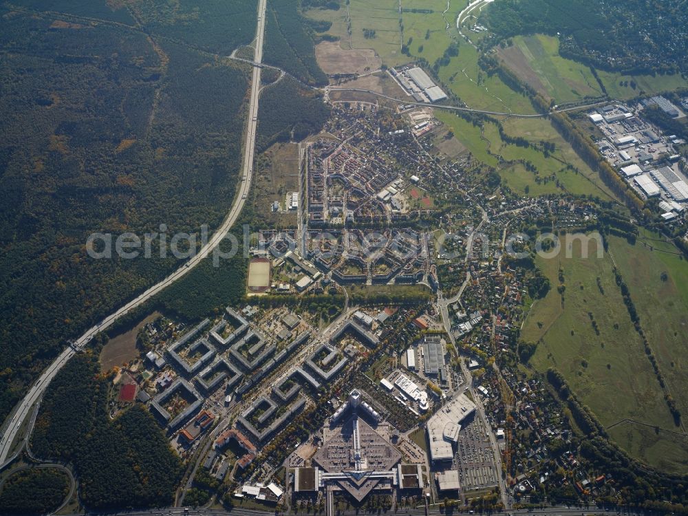 Aerial photograph Potsdam - Outskirts residential Kirchsteigfeld in Potsdam in the state Brandenburg, Germany