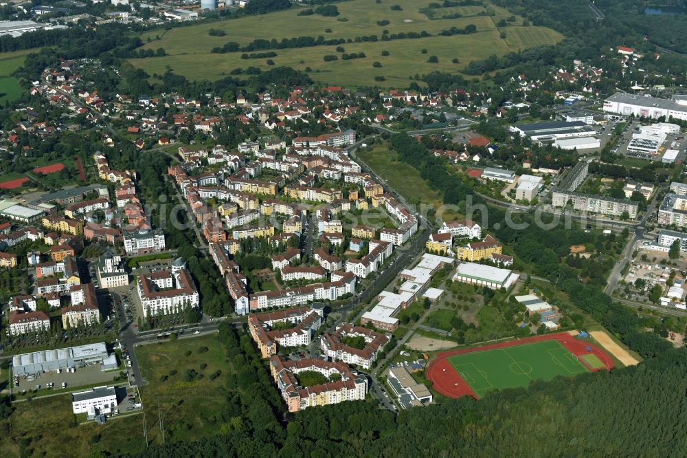 Aerial image Potsdam - Outskirts residential Kirchsteigfeld in Potsdam in the state Brandenburg, Germany