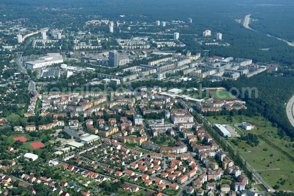 Potsdam from above - Outskirts residential Kirchsteigfeld in Potsdam in the state Brandenburg, Germany