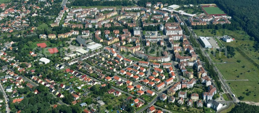 Aerial image Potsdam - Outskirts residential Kirchsteigfeld in Potsdam in the state Brandenburg, Germany