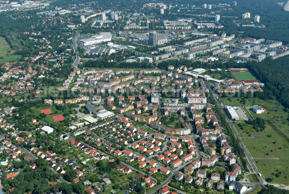 Aerial photograph Potsdam - Outskirts residential Kirchsteigfeld in Potsdam in the state Brandenburg, Germany