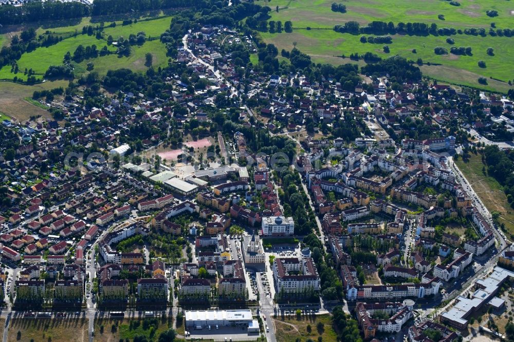 Potsdam from above - Outskirts residential Kirchsteigfeld in Potsdam in the state Brandenburg, Germany