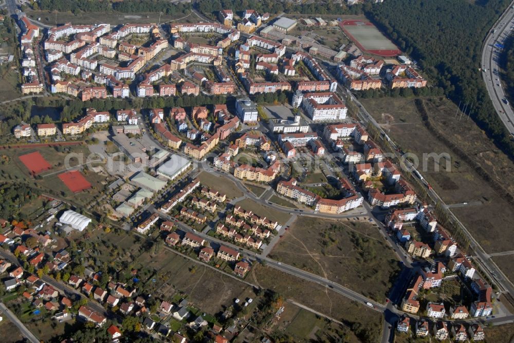 Aerial image Potsdam - Outskirts residential Kirchsteigfeld in Potsdam in the state Brandenburg, Germany