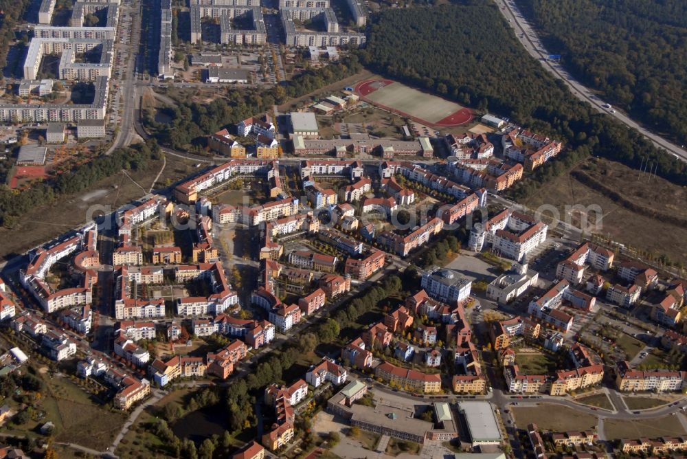 Aerial photograph Potsdam - Outskirts residential Kirchsteigfeld in Potsdam in the state Brandenburg, Germany