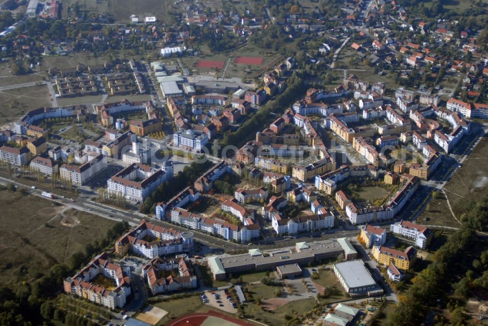 Aerial photograph Potsdam - Outskirts residential Kirchsteigfeld in Potsdam in the state Brandenburg, Germany