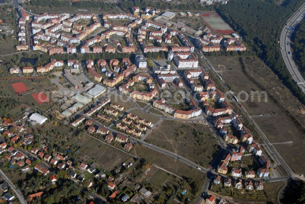 Potsdam from above - Outskirts residential Kirchsteigfeld in Potsdam in the state Brandenburg, Germany