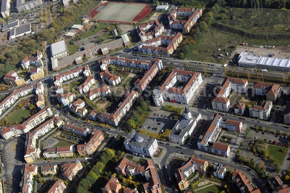 Aerial image Potsdam - Outskirts residential Kirchsteigfeld in Potsdam in the state Brandenburg, Germany