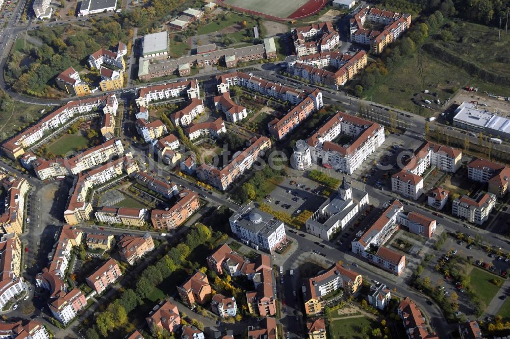 Aerial photograph Potsdam - Outskirts residential Kirchsteigfeld in Potsdam in the state Brandenburg, Germany