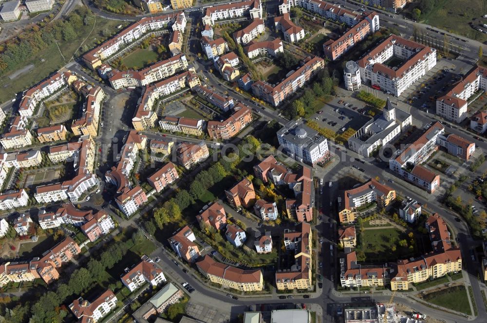 Potsdam from above - Outskirts residential Kirchsteigfeld in Potsdam in the state Brandenburg, Germany