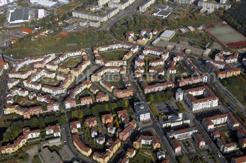 Aerial image Potsdam - Outskirts residential Kirchsteigfeld in Potsdam in the state Brandenburg, Germany