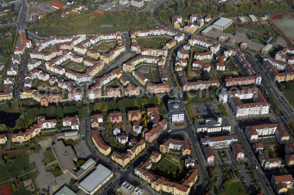 Aerial photograph Potsdam - Outskirts residential Kirchsteigfeld in Potsdam in the state Brandenburg, Germany