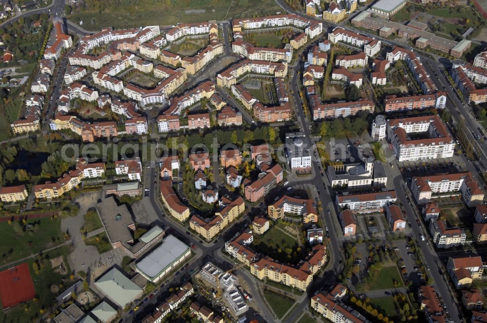 Potsdam from above - Outskirts residential Kirchsteigfeld in Potsdam in the state Brandenburg, Germany