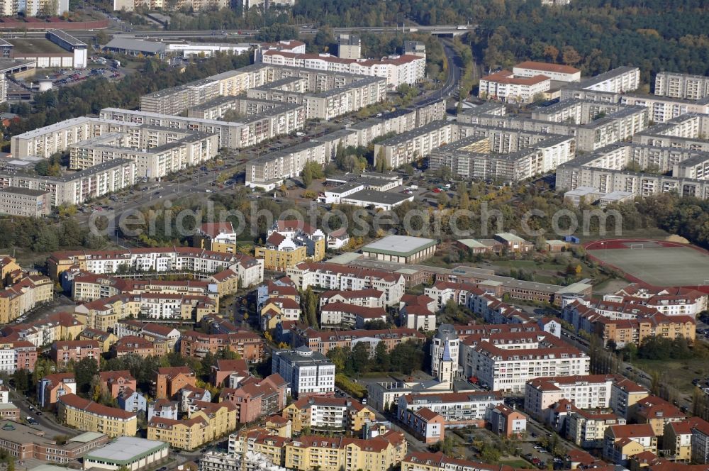 Aerial photograph Potsdam - Outskirts residential Kirchsteigfeld in Potsdam in the state Brandenburg, Germany