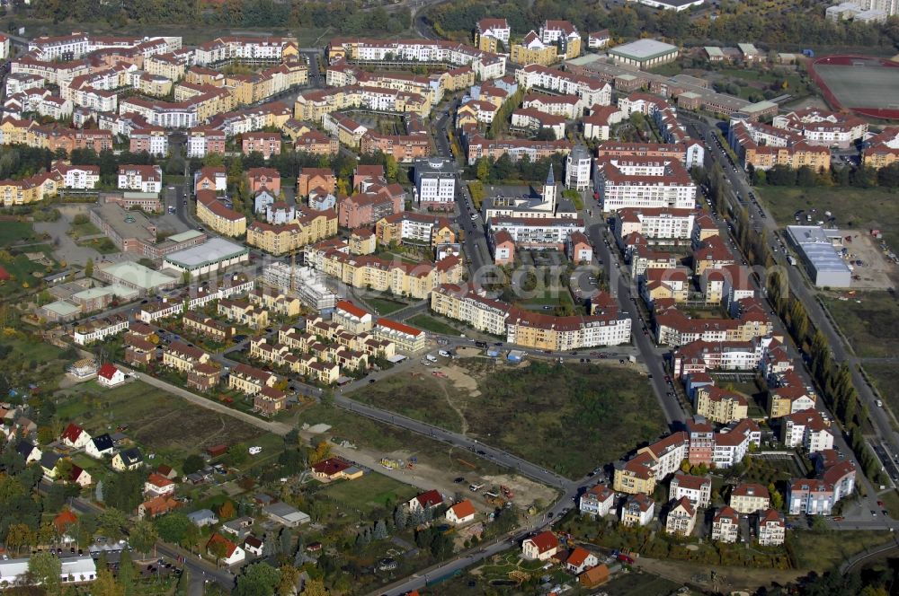 Aerial image Potsdam - Outskirts residential Kirchsteigfeld in Potsdam in the state Brandenburg, Germany