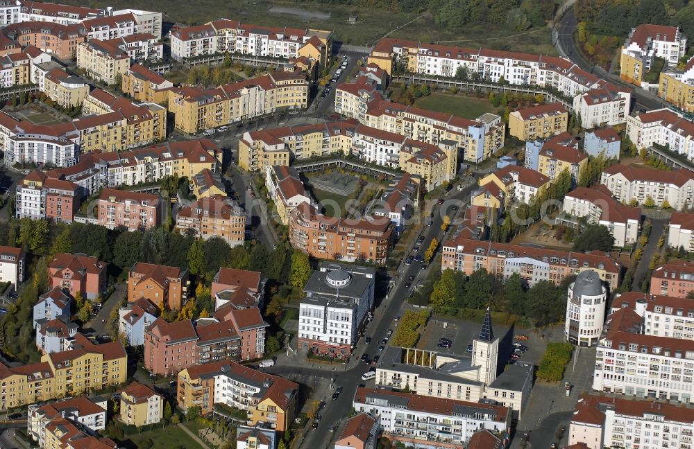 Aerial photograph Potsdam - Outskirts residential Kirchsteigfeld in Potsdam in the state Brandenburg, Germany