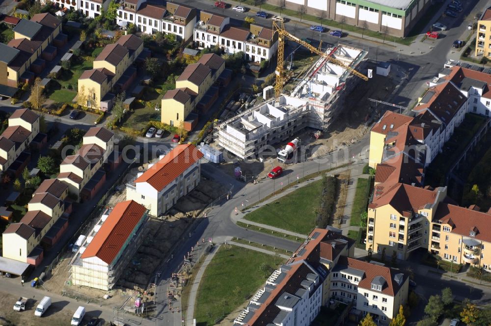 Potsdam from above - Outskirts residential Kirchsteigfeld in Potsdam in the state Brandenburg, Germany