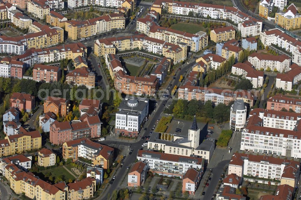 Aerial image Potsdam - Outskirts residential Kirchsteigfeld in Potsdam in the state Brandenburg, Germany