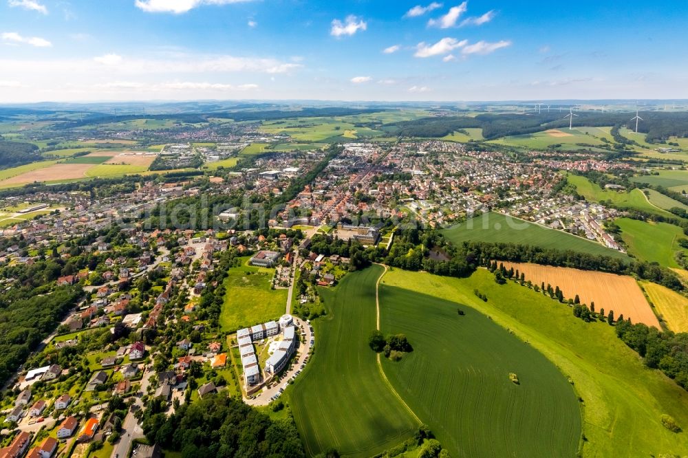 Bad Arolsen from the bird's eye view: Outskirts residential in Bad Arolsen in the state Hesse, Germany