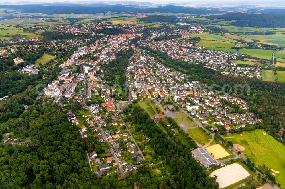 Aerial photograph Bad Wildungen - Outskirts residential in Bad Wildungen in the state Hesse, Germany