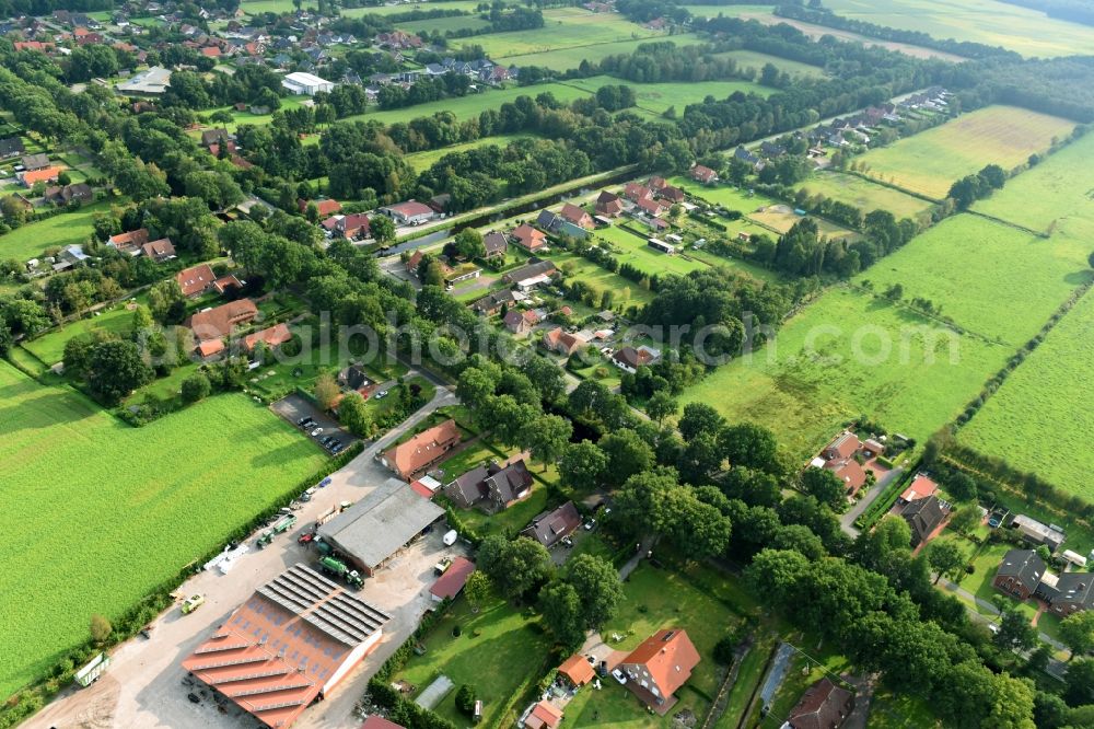 Barßel from above - Outskirts residential on Oldenburger Strasse in Barssel in the state Lower Saxony