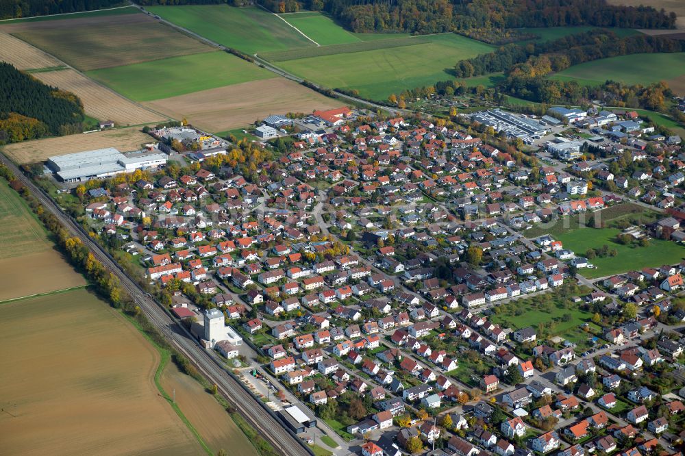 Beimerstetten from the bird's eye view: Outskirts residential in Beimerstetten in the state Baden-Wuerttemberg, Germany