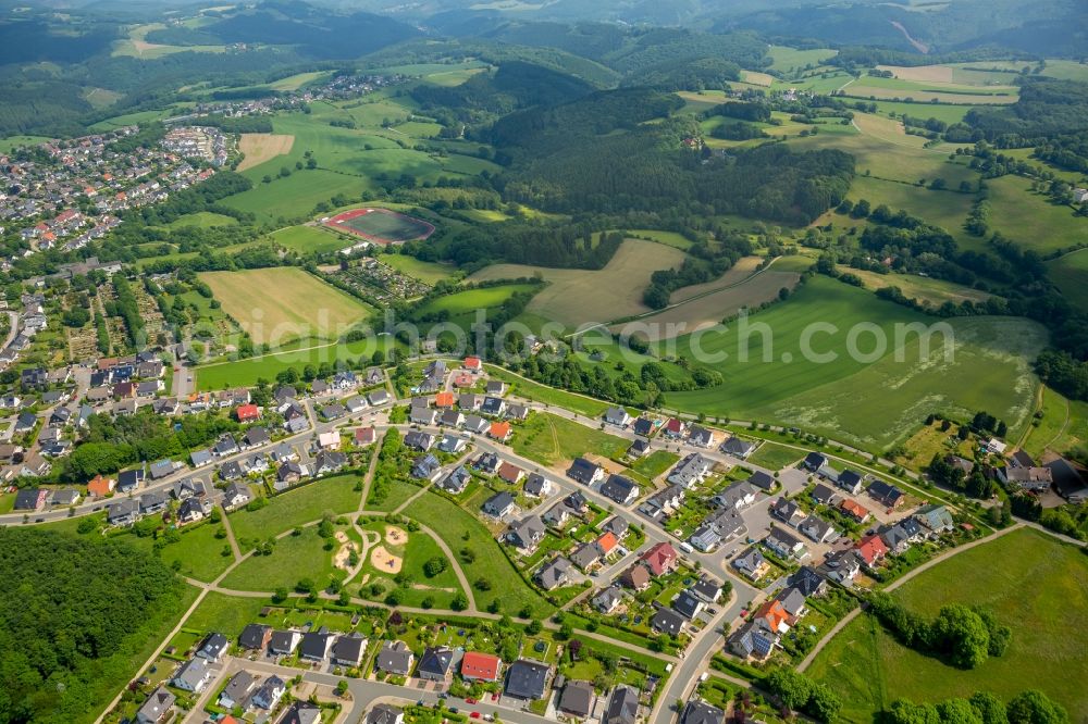 Breckerfeld from above - Outskirts residential in Breckerfeld in the state North Rhine-Westphalia, Germany