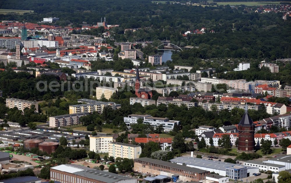 Aerial image Dessau - Outskirts residential in Dessau in the state Saxony-Anhalt, Germany