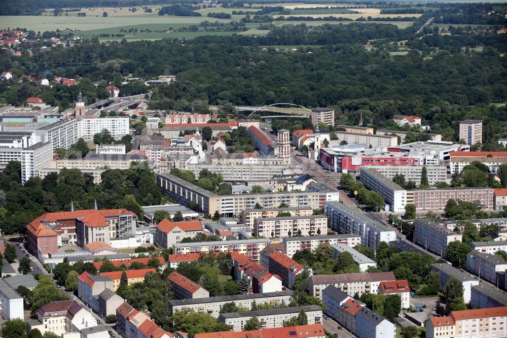 Dessau from above - Outskirts residential in Dessau in the state Saxony-Anhalt, Germany