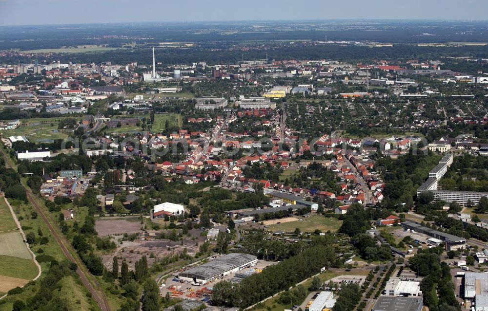 Aerial image Dessau - Outskirts residential in Dessau in the state Saxony-Anhalt, Germany