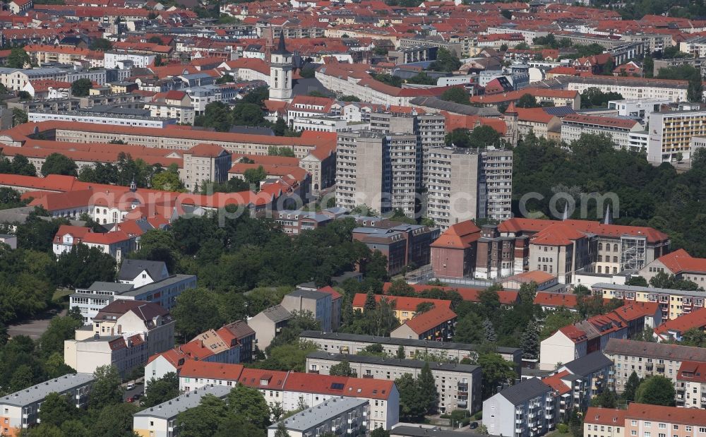 Dessau from above - Outskirts residential in Dessau in the state Saxony-Anhalt, Germany