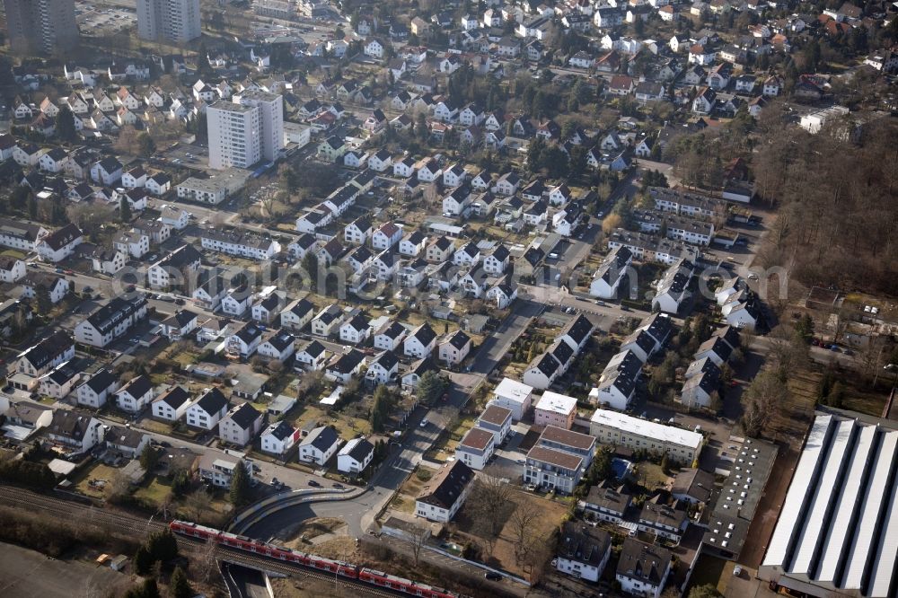 Dietzenbach from above - Outskirts residential in Dietzenbach in the state Hesse