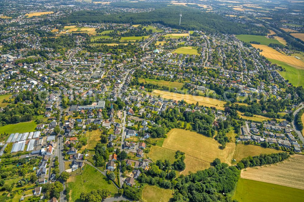 Aerial photograph Dortmund - Outskirts residential on street Grenzweg in the district Berghofen in Dortmund at Ruhrgebiet in the state North Rhine-Westphalia, Germany