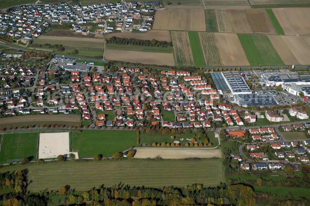 Aerial photograph Ehingen (Donau) - Outskirts residential in Ehingen (Donau) in the state Baden-Wuerttemberg, Germany