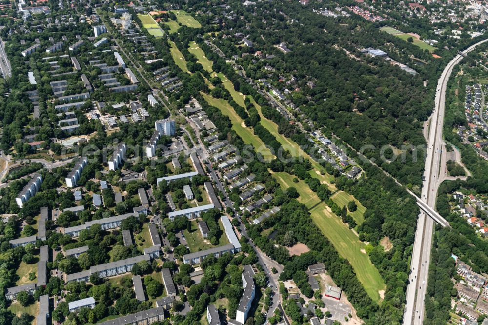 Aerial image Bremen - Outskirts residential along the August-Bebel-Allee in Bremen, Germany