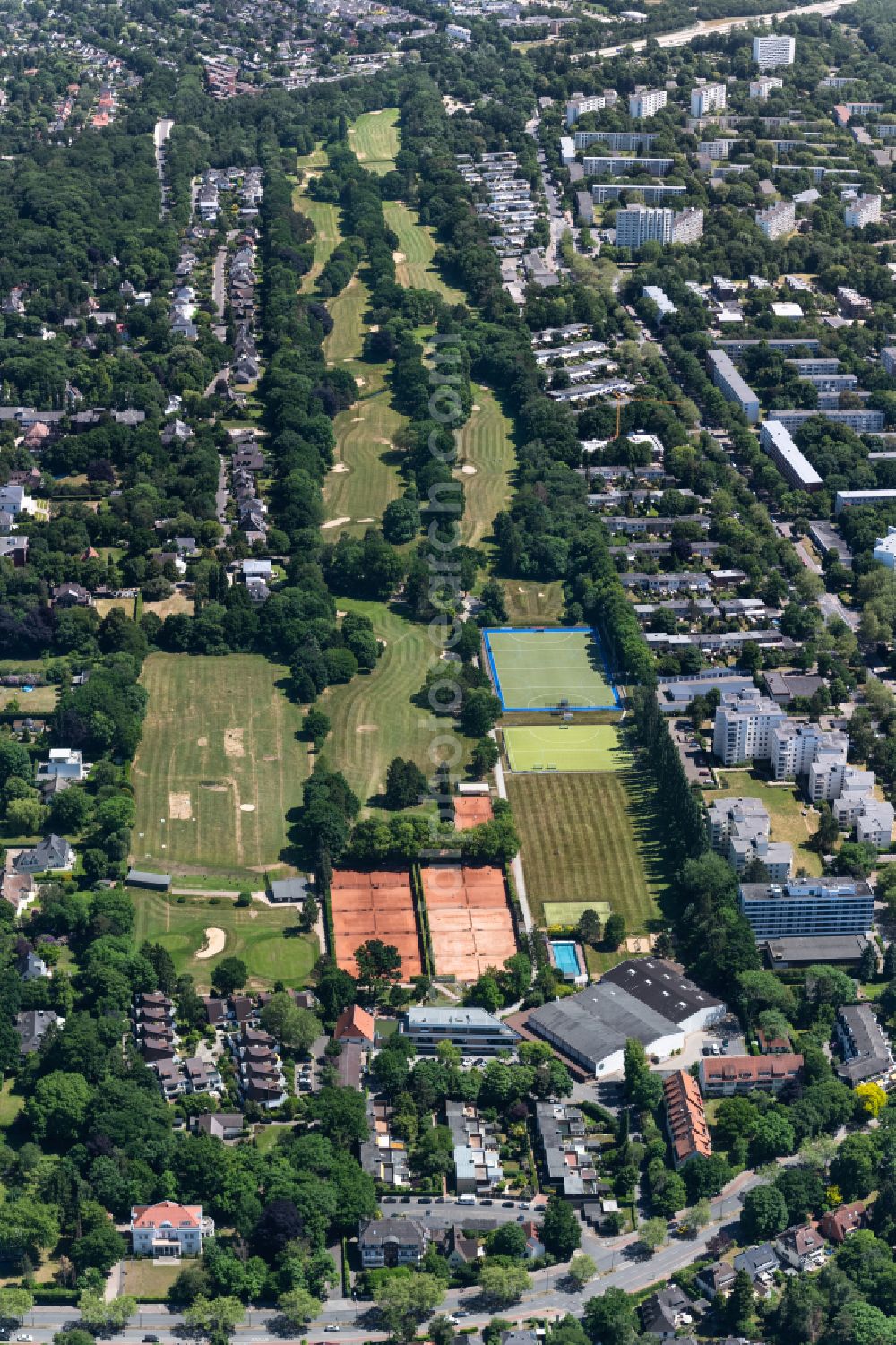 Bremen from above - Outskirts residential along the August-Bebel-Allee in Bremen, Germany