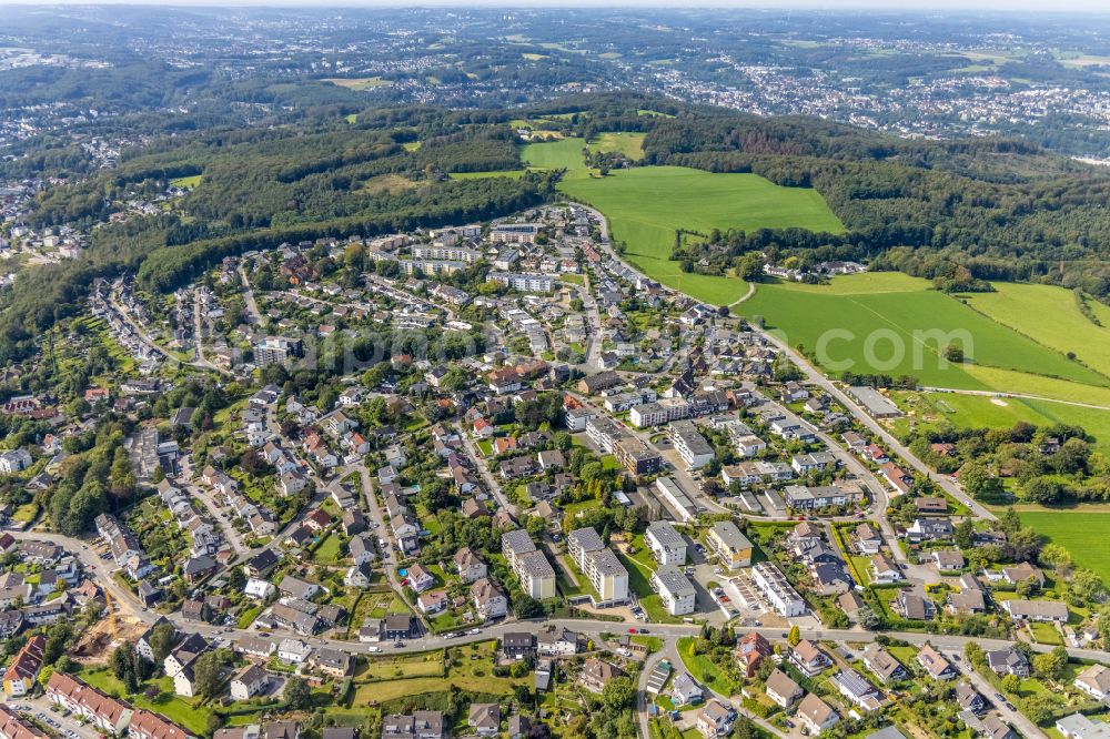 Ennepetal from above - Outskirts residential along the Vilvoorder Strasse in Ennepetal in the state North Rhine-Westphalia, Germany