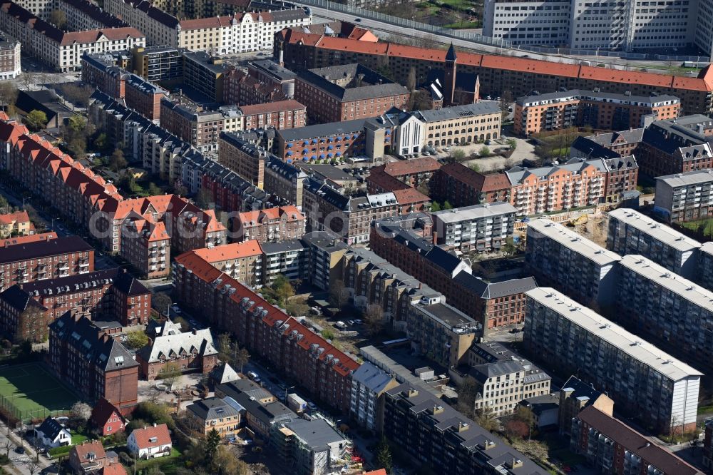 Aerial image Kopenhagen - Outskirts residential Frederiksberg in Copenhagen in Denmark