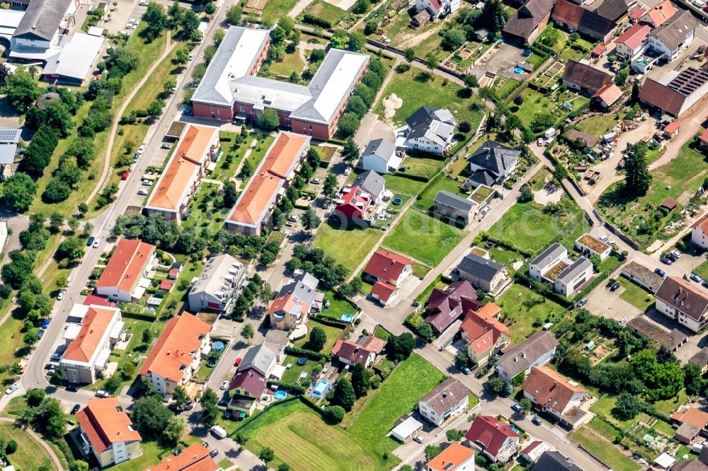 Friesenheim from the bird's eye view: Outskirts residential in Friesenheim in the state Baden-Wurttemberg, Germany