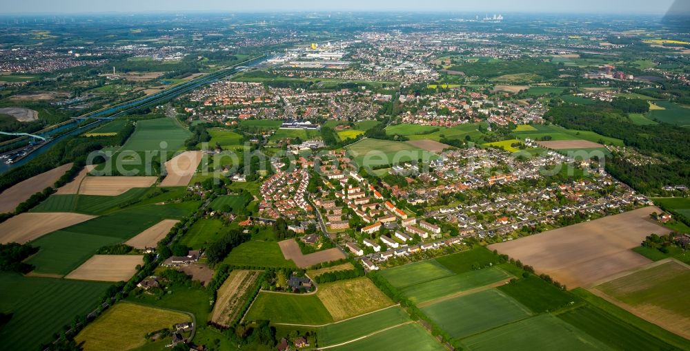 Hamm from the bird's eye view: Outskirts residential in Hamm in the state North Rhine-Westphalia