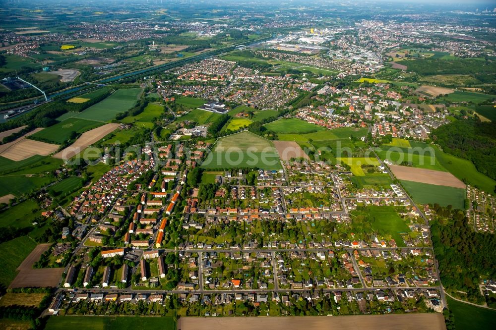 Aerial photograph Hamm - Outskirts residential in Hamm in the state North Rhine-Westphalia